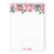 PINK PEONIES NOTEPAD - Personalized Hot Pink Fuschia Flower Stationery Womens or Girls Garden Preppy Stationary Memo Note Pad