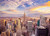 Leowefowa 7X5FT Cityscape Backdrop New York City Modern Building Backdrops for Photography Skyscraper Blue Sky White Cloud Nature Vinyl Photo Background Interior Wall Decoration Paper Studio Props