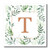 3dRose Monogram Initial Letter T in Gold Framed in Leaves. - Iron on Heat Transfers  ht_336861_3