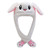 LLONG LED Glowing Plush Moving Rabbit Hat Funny Glowing and Ear Moving Bunny Hat Cap for Women Girls Cosplay Christmas Party Holiday Hat