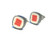 Tuna Roll Sushi Earrings - Tiny Food Jewelry