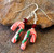 Candy Cane Christmas Earrings Sterling Silver