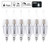RFLY 7W E12 Bulb, LED Candelabra Light Bulbs 60-75W Incandescent Equivalent, Decorate Candle Base E12 Non-Dimmable, Chandelier Bulb, Cool White 6000K, 6 Packs