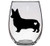 Corgi Dog Lover Gift Silhouette Pembroke Welsh Corgi - Premium 21oz Stemless Wine Glass