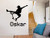 Skateboarder Wall Decal. Personalized Skateboarder Skate Wall Stickers. Boys Name Skateboarder Wall Decal. Boy Name Wall Art. Teens Boys Bedroom Decal C737