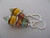 Colorful Gemstone and Czech Picasso Glass Mixed Metals Sterling Silver Earrings Artisan Jewelry