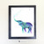 Cosmic Elephant Spirit Animal Art Print from Watercolor Painting
