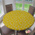 Round Tablecloth Sketchy Sun Like Flower Windmill Inspired Artwork Modern Polka Dots Image Waterproof Table Pads No Fabric Draping Down for Puppy to Grab Marigold and White Diameter - 31 Inch