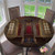Elasticized Table Cover Medieval Throne in Chapel Eagle Portrait on Wall Ancient Fantasy Building Print Durable Wipe-Clean Table Cover No Fabric Draping Down for Puppy to Grab Diameter - 31 Inch