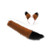 HAOAN Faux Fur Wolf Fox Tail and Clip Ears Set Halloween Cosplay Costume Accessories Brown Black