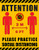 Social Distance - Please Practice Social distancing Sign - Poster for Public Safety  5Pack Laminated