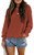 TARSE Womens Drop Shoulder Crewneck Sweater Long Loose Lantern Sleeve Pullover Tops Rust red XL