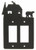 Innovative Fabricators Inc. Bear  and  Cabin Double GFI Rocker Light Switch Plate Cover