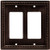 Brainerd 64403 Beaded Double Decorator Wall Plate / Switch Plate / Cover, Venetian Bronze