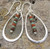 Sterling Silver Teardrop Hoop Earthy Boho Earrings