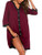 Ekouaer Womens Nightshirt V Neck Boyfriend Sleepwear Shirts Loose Sleeve Button Sleep Tee S-XXL