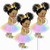 Rainbow Princess African American Centerpieces Unicorn Princess Table Party Decoration
