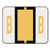 A-Z Color-Coded Bar-Style End Tab Labels Letter B Light Orange 500 Roll