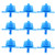 LXcom 25 Pack 1 2 GPH Drip Emitters 2L H Pressure Compensating Irrigation Drippers Irrigation Emitter Steady Flow Drippers Connect 4mm 7mm Hose for Home Gardening Vegetables Lawn Blue