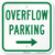 SmartSign  inch Overflow Parking inch  Sign with Right Arrow   12 inch  x 12 inch  3M Engineer Grade Reflective Aluminum