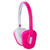 Altec Lansing Over the Head Foldable Headphone with Mic, Pink - MZX662