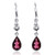 Red Garnet 6.6 Ct Pear 925 Sterling Silver Dangle Earrings Christmas Gifts For Women By Orchid Jewelry