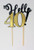 All About Details Hello 40! Cake Topper (Black & Gold)