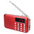 TIVDIO L-218 Portable AM/FM Transistor Radio with Mp3 Music Player Speaker Support Micro IF Card (Red)