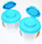 Tupperware Salt and Pepper Mini Shakers 2 Ounce Midgets Taffy Blue