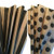 Printed Tissue Paper for Gift Wrapping with Design (Black & Tan Polka Dot / Black & Tan Stripe), Decorative Gift Tissue Paper , 24 Large Sheets (20x30)