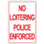 weewen No Loitering Police Enforced Wall Decor Sign Metal Sign for Outdoor Yard Safety Sign Aluminum Signs