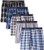 Hanes Ultimate Mens 5-Pack Ultimate Yarn Dye Exposed Waistband Boxer Assorted X-Large