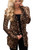 MYIFU Women Leopard Prints Cardigan Long Sleeves Open Front with Button