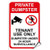 Private Dumpster Tenant Use Dumpster 24 Hour Surveillance Warning Stickers Lable Decal Safety Signs and Stickers Vinyl for House Van Property Car Window 7 Inches X 10 Inches