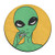 JJKKFG-H Trippy Smoke Alien Print Diameter 60 cm Bath Rugs Handy Mat