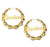 Name Earrings Personalized Gold Plated Hoop earrings Custom Bamboo Earrings Hoops Hip-hop Name Earrings for Women Girls