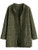 LaovanIn Womens Button Down Shirts Cotton Blouses Long Sleeve Tunic Tops Oversized Jacket with Pockets Army Green Large