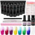 Poly Extension Nail Gel Temperature Color Changing Poly Kit Gel Kit Nail Poly Temperature Change Nail Kit Builder Gel Set  8 Colors
