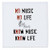 3dRose No Music No Life Know Music Know Life Picture of Music Notes - Quilt Square, 12 by 12-Inch (qs_201977_4)