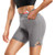 LEINIDINA Womens High Waist Yoga Shorts Tummy Control with Pocket Biker Workout Athletic Shorts Tights  Grey XX-Large