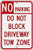 No Parking - Do Not Block Driveway Tow ZoneFunny Decorative Yard Signs for Outdoors Home Aluminum Wall Sign Safety Sign 12 inch  X 18 inch  Inchinch Red On White