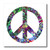 3dRose Colorful Peace Sign - Enjoy This Digital Artwork Featuring A Colorful Peace Sign - Iron on Heat Transfer, 10 by 10-Inch, for White Material (ht_120320_3)
