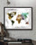 World Map Wall Art Print Watercolor World Map Poster Traveler Gift Office Decor Map Wall Decor Cartography Art Print Unframed print