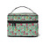 skull and flowers Makeup Bag Travel Cosmetic Bag Portable Travel Train Case Funny Toiletry Storage Organizer