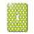 3dRose LLC lsp_20404_1 Green and White Polka Dot Print - Single Toggle Switch