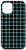 iPhone 12 12 Pro Simple Plain Blue Grid Lines On Black Background Case