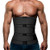 Mens Workout Waist Trainer Neoprene Corset Sauna Sweat Trimmer Cincher Slimming Belly with Belts  Black Waist Trainer Belt L