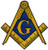 Masonic Logo Large Patch Embroidered Iron-On Freemason Emblem Square Compass