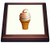 3dRose Soft Serve Trivet with Ceramic Tile 8 by 8 inch  Brown