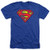 Superman Classic Logo Distressed Heather T-Shirt  and  Stickers  Medium